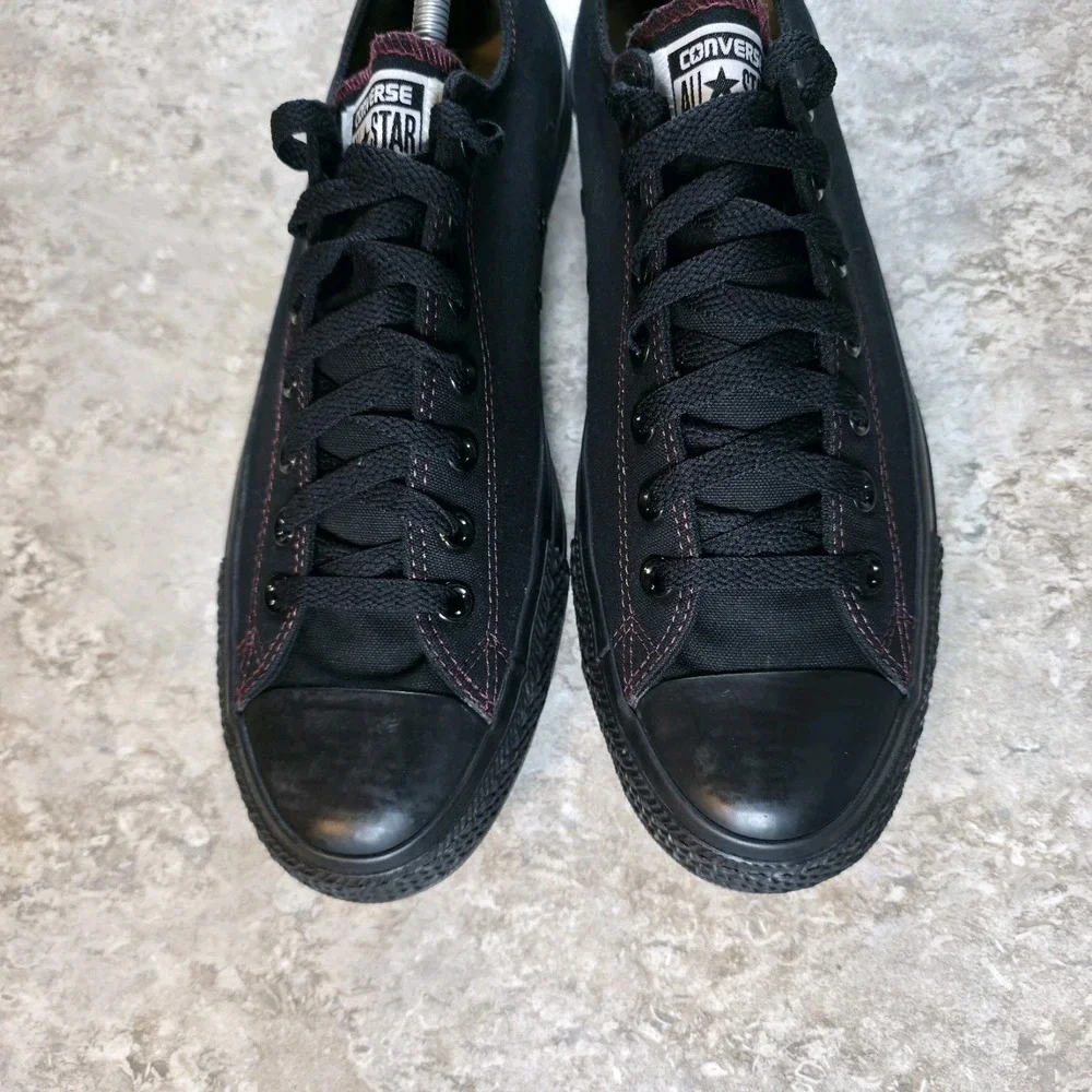 Converse Low Top Black Burgundy Sneakers 146639C 